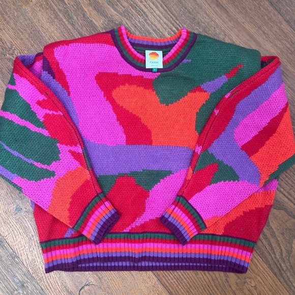 FARM Rio Abstract Scarf Sweater - Picture 4 of 5